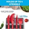 Cooler Kitchen; Grey Silicone Spoon Rest for Stove Top with Drip Pad (1 Pack) - Heat-Resistant, BPA-Free Utensil Rest & Spoon Holder for Kitchen Counter - Grill Utensil Holder for Spatulas, Tongs, and kitchenware; Category:Serveware; Image:6